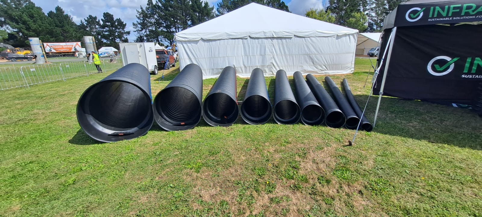 INFRAPIPE’s push into the rural market has been spearheaded by attendance at a number of events such as Fieldays and most recently Central Districts Fieldays where the new twinwall CIVILPIPE and FARMPIPE were the star of the show.